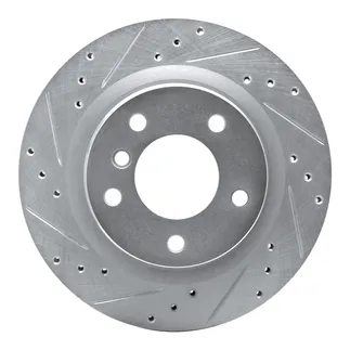 R1 Concepts EDZ-31068L Brake Rotor Drilled and Slotted Silver